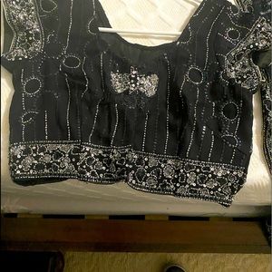 Black and Silver saree (Indian).